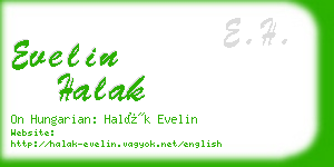 evelin halak business card